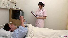 JAPANESE NURSE TEASES WITH BIG TITS BLOWJOB TITTYFUCK FACIAL FOR TWO PATIENTS HOSPITAL ROLEPLAY