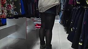 i spy her pantyhose ass peeking under skirt with hidden cam
