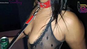 took wife by leash for group fuck