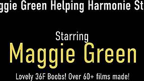 Big boobed beauty maggie green teaches harmonie marquis how to cum