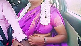 Indian beautiful saree housewife with car driver hot romance telugu dirty talks