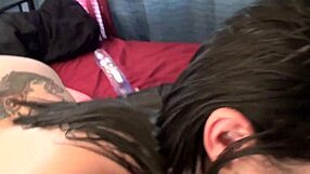 horny lesbians masturbate with firm tits toy