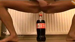 teen explores homemade bottle play
