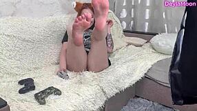 The stepmother thanked her stepson using her mouth and body
