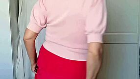 Big tits hairy pussy red skirt no secrets