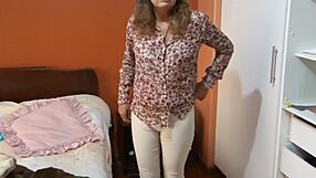 beautiful stepmother showing off her great body and ass