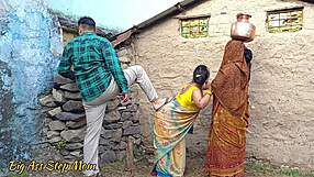 Indian step mother-in-law and wife share step son-in-law cock