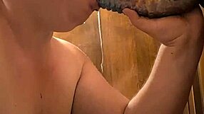 bbw gags hard on monster dildo nonstop