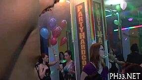 Horny gang bang gals compete in wild group contest