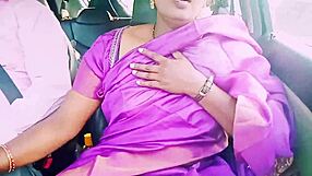 Indian beautiful saree housewife with car driver hot romance telugu dirty talks