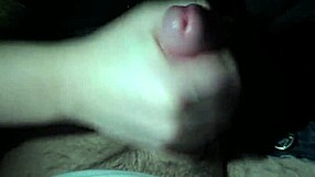 Public parking lot handjob next to stranger ends with cum
