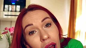 Redhead step sister sucks step brother in day nap pov