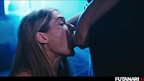 Evil shemale spirit forces blonde blowjob!