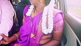 Indian beautiful saree housewife with car driver hot romance telugu dirty talks