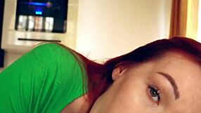Redhead step sister sucks step brother in day nap pov