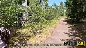 Brunette Strips For Cash In Abandoned Spot