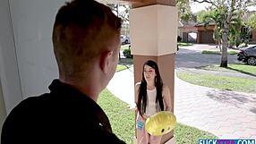 Mommy offers nuru massage to husbands assistant