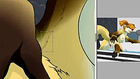 Furry girl bathtub timelapse with snaketeeth12
