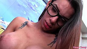 big dildo fucking makes sexy tranny marcelle herrera cum