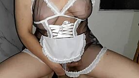 Milf maid dirty masturbates her swollen pussy