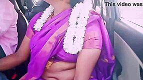 Indian beautiful saree housewife with car driver hot romance telugu dirty talks