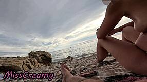 public nudist beach french milf dick flash turns into insane public blowjob with voyeurs watching us croatia - misscreamy