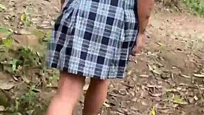Latina Caught Alone In Forest With Stranger