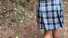 Latina Caught Alone In Forest With Stranger