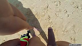 Compilation Of Daring Beach Couple Showing Pussy And Cock
