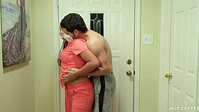 Latina nurse comes home for hard fucking after shift