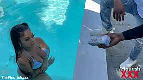 Spoiled Princess Enjoys Double Vaginal BBC Threesome Outdoors While Worshiping Ass