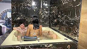 sexy latina accepts her friends invitation. They fuck her hard