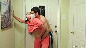 Latina nurse comes home for hard fucking after shift