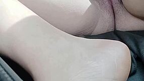 fingering sexy curlisita in the car tight pussy pov