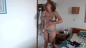 my stepson films me putting on a bikini and masturbating on the beach