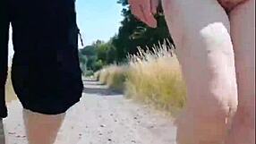 Hot granny with 66 years walked with me on a sunny day