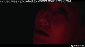 Blonde girl mesmerized to eat pussy by vampire