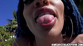 Super hot ebony babe gets fucked by peters big cock