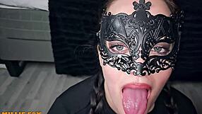 amateur milf sucks husband after three days and swallows load