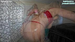 step mom striptease and facial for step son bachelor