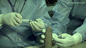 dominatrix mistress april gives medical penis torment to patient