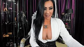 sexy mistress k makes erection with smoke blowing