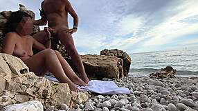 public nudist beach french milf dick flash turns into insane public blowjob with voyeurs watching us croatia - misscreamy