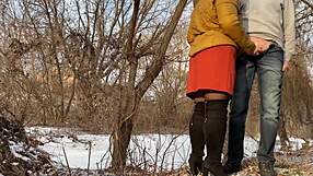 hot stepmom pees with me outside today