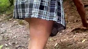 Latina Caught Alone In Forest With Stranger