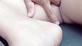 fingering sexy curlisita in the car tight pussy pov