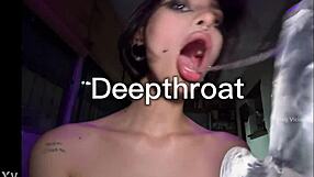 extreme asmr deepthroat session thick drooling saliva