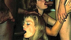 Vintage group encounters contrast antique orgy styles