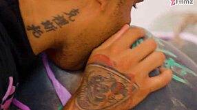 tattooed punk girl takes bbc in ass then atm facial