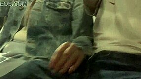 I show my cock on the public bus and she touches it